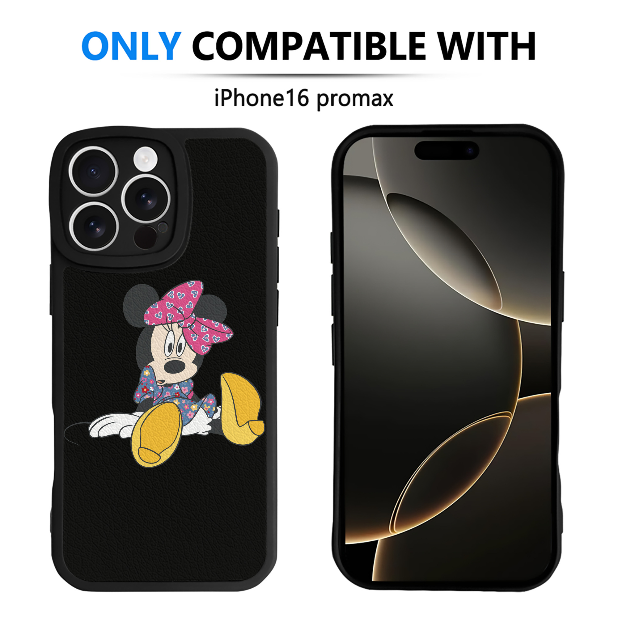 （画像用） ミッキーマウス Mickey Mouse 【iPhone 16シリーズ対応】シリコンスマホケース（レザー調） 材質：シリコン